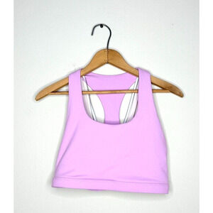 Fabletics Boost High Impact Strappy Sports Bra in Dusty Rose Size XSmall